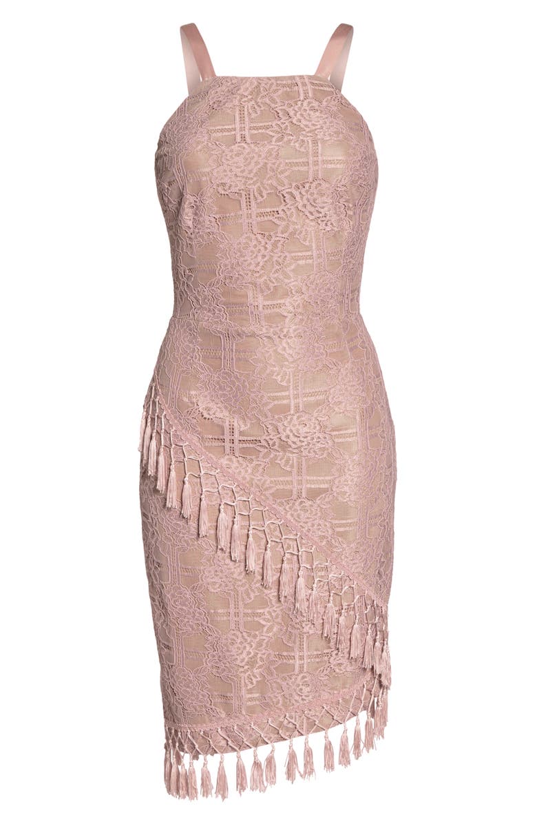 Bronx and Banco Natasha Asymmetrical Lace Dress, Alternate, color, 