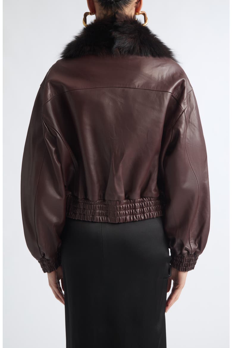 Ellery Leather Jacket, Alternate, color, BROWN