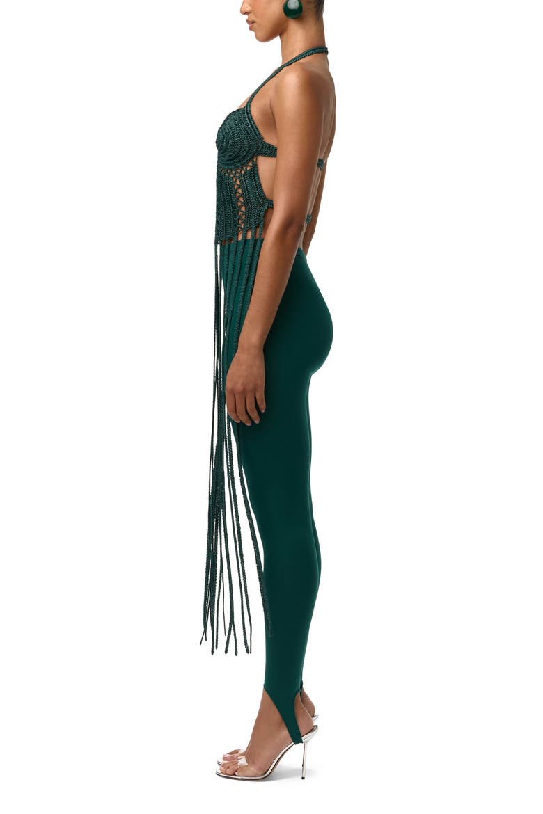 Fringe Halter Top, Alternate, color, JADE