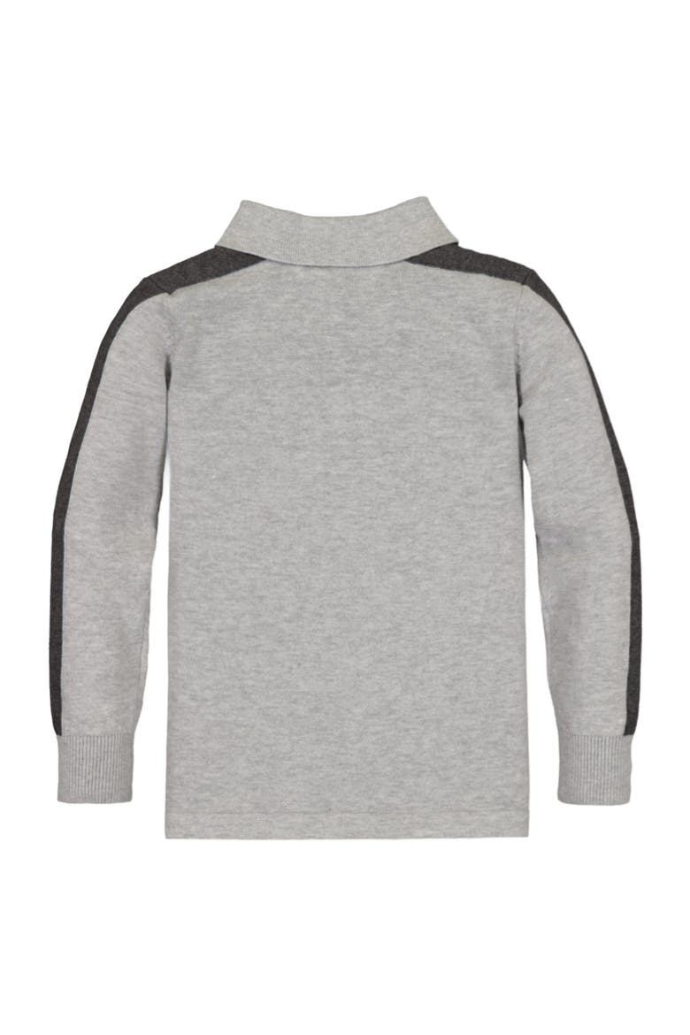 Boys' Long Sleeve Sweater Polo, Kids, Alternate, color, Grey