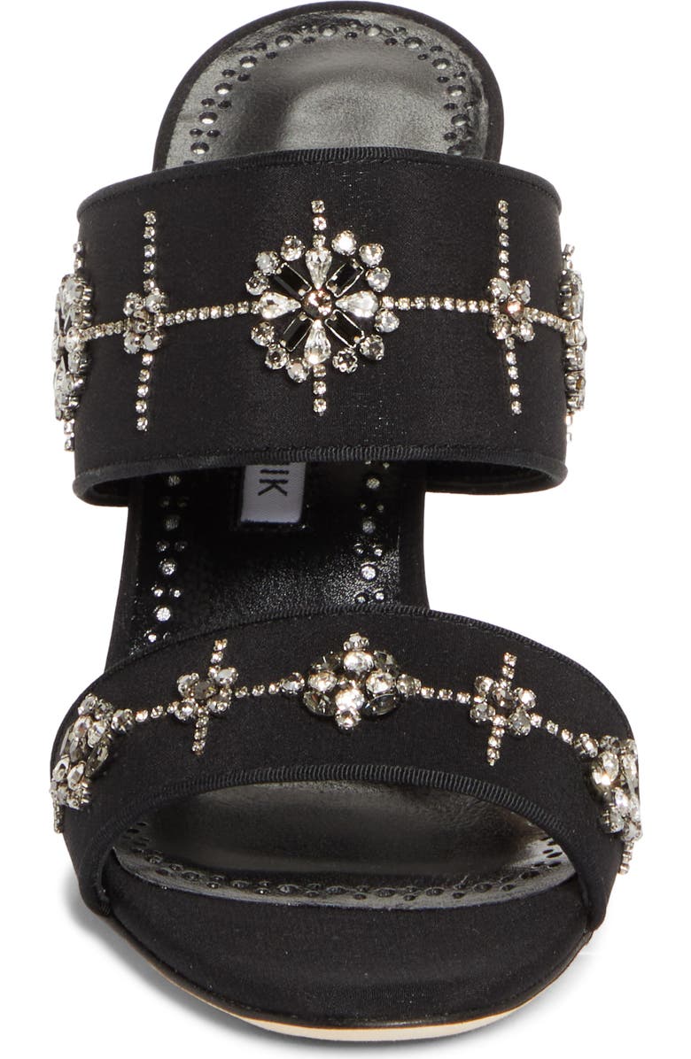 Manolo Blahnik Ralota Embellished Sandal, Alternate, color, Black
