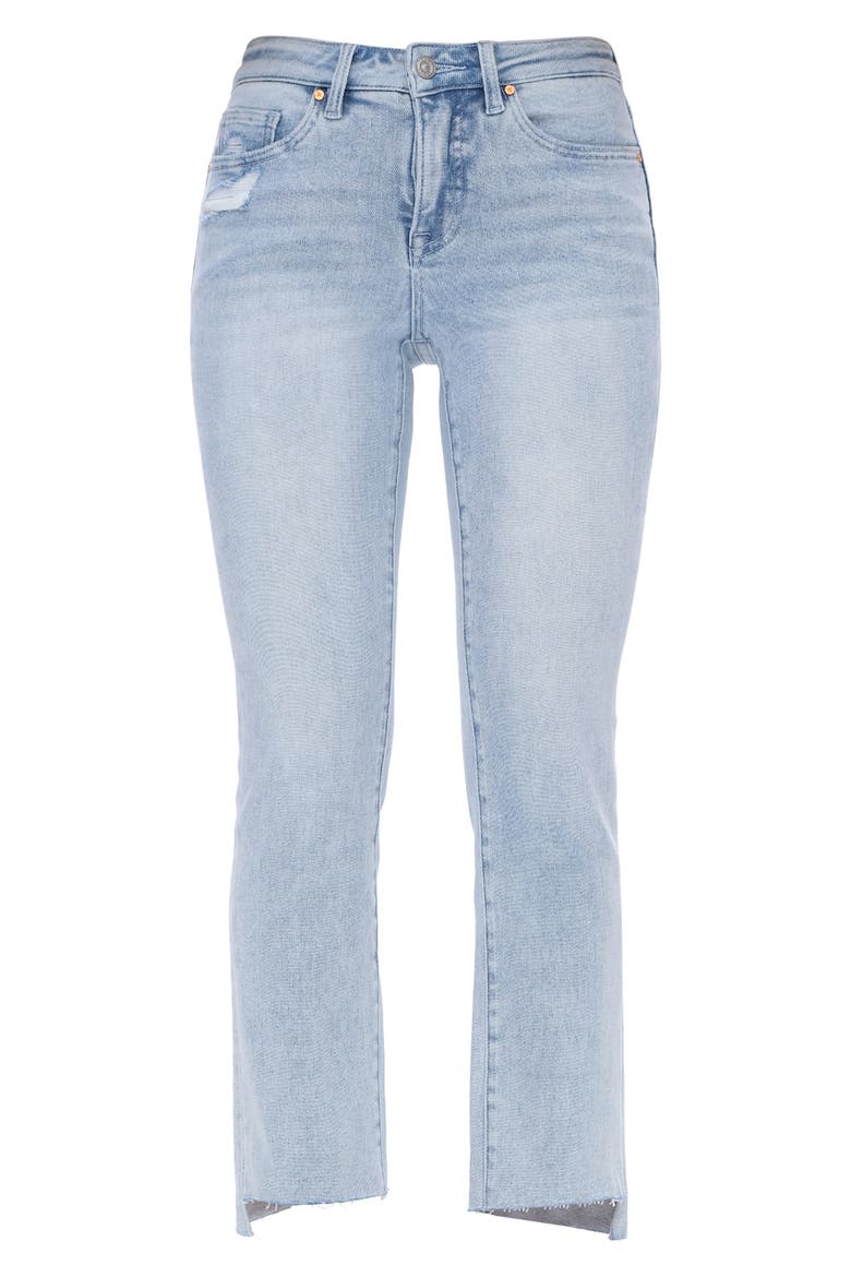 Daisy High Waist Step Hem Slim Jeans, Alternate, color, LIGHT BLUE