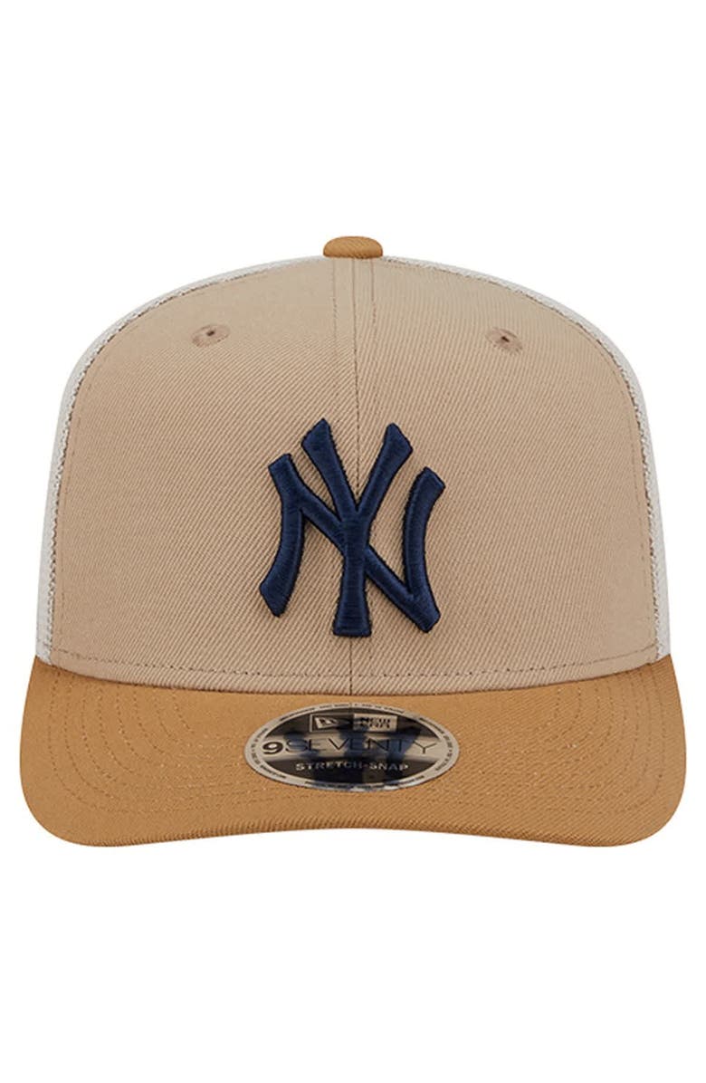 New Era Men
s New Era  Stone New York Yankees 9SEVENTY Trucker Adjustable Hat, Alternate, color, Stone
