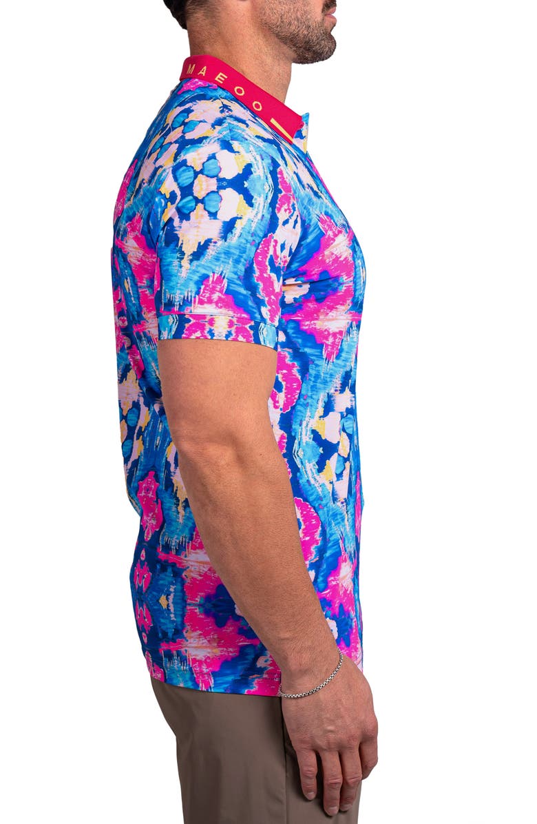 Maceoo Ascension Stretch Nylon Polo, Alternate, color, Pink Multi