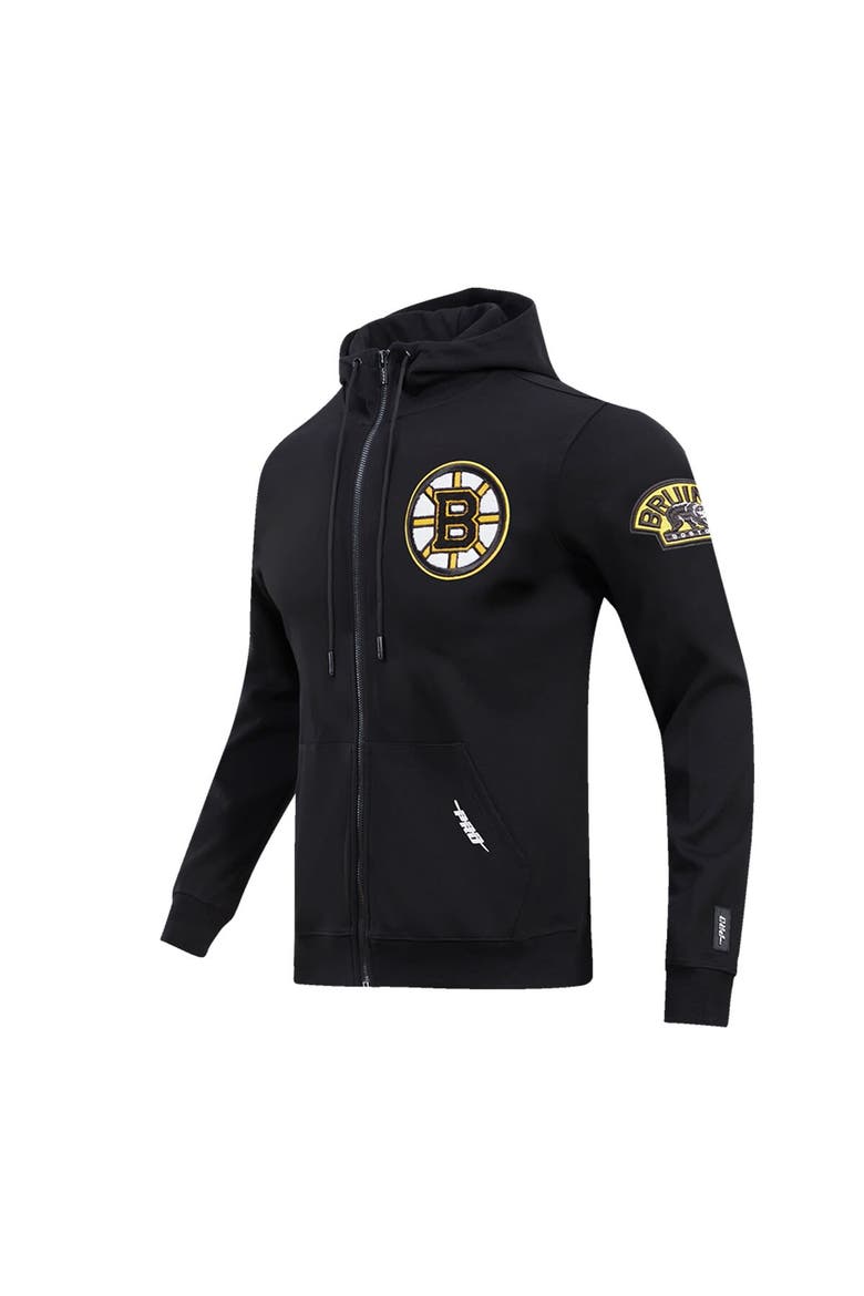 Men's Pro Standard Black Boston Bruins Classic Chenille Full-Zip Hoodie Jacket, Alternate, color, Black
