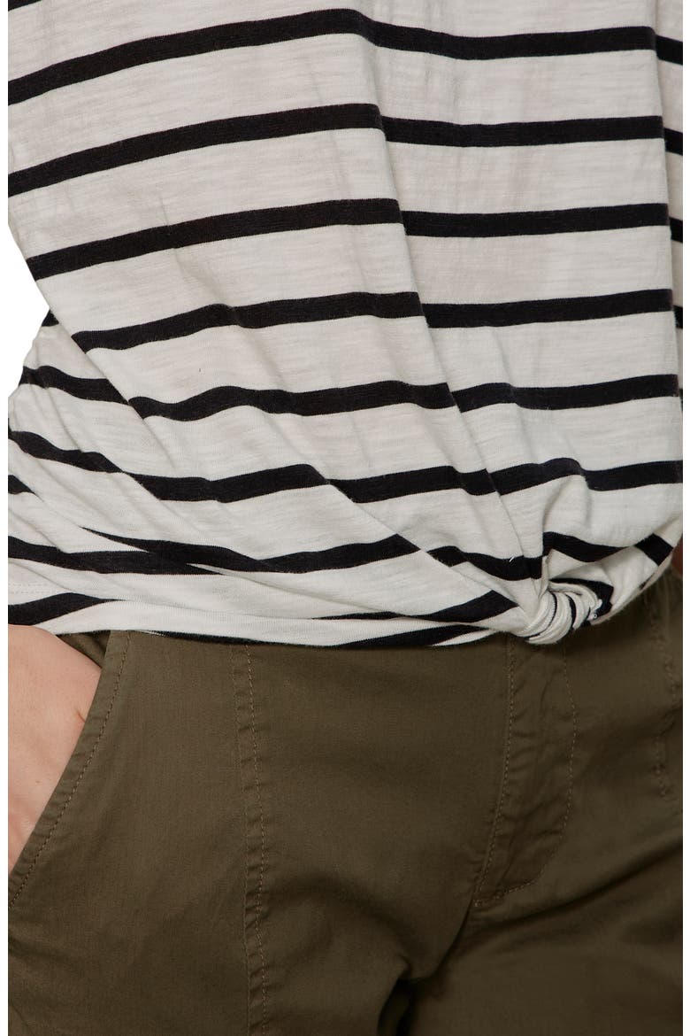 Knotted Muscle T-Shirt, Alternate, color, CHALK WHITE/ BLACK STRIPE