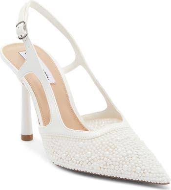 Steve Madden Scotlynn Faux Pearl Pointed Toe Pump (Women