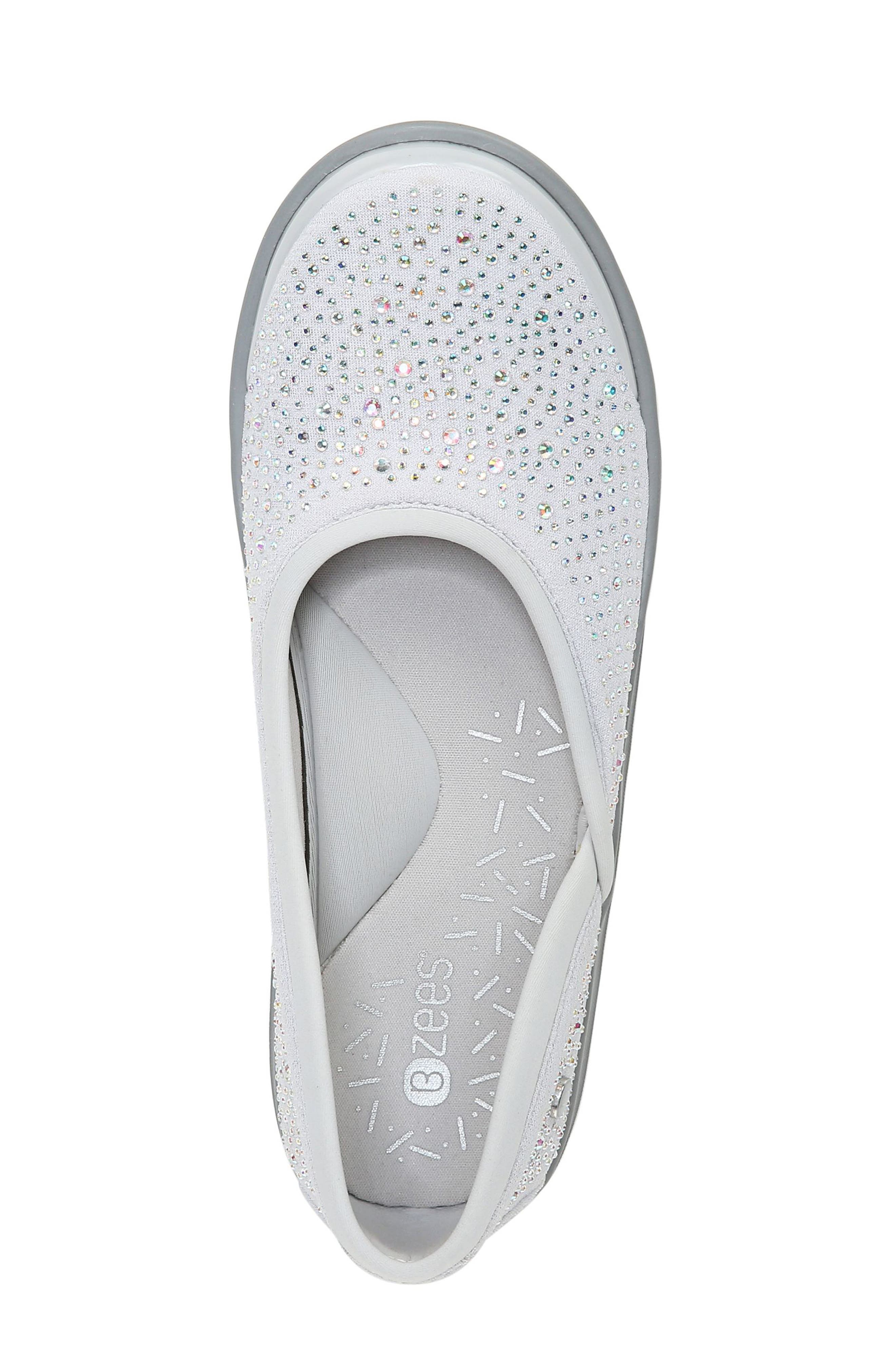 Moonlight Skimmer Flat, Alternate, color, SILVER FABRIC