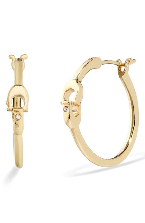 Interlocking Small Hoop Earrings