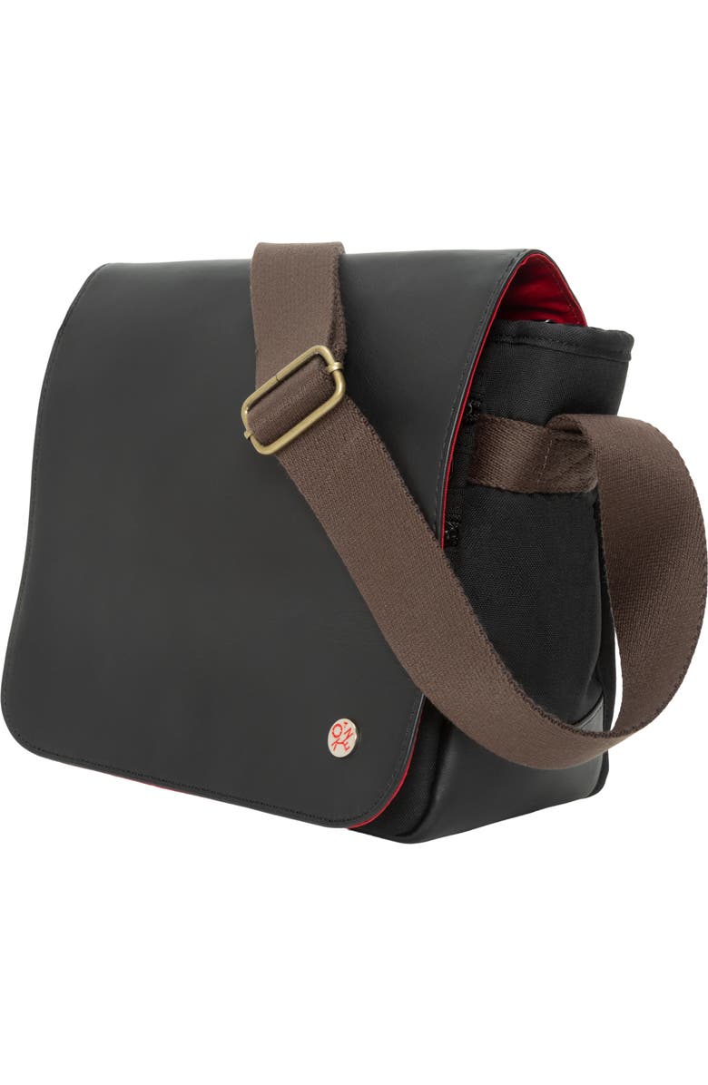 Token Waxed Nylon Rockefeller Crossbody Bag, Alternate, color, Black