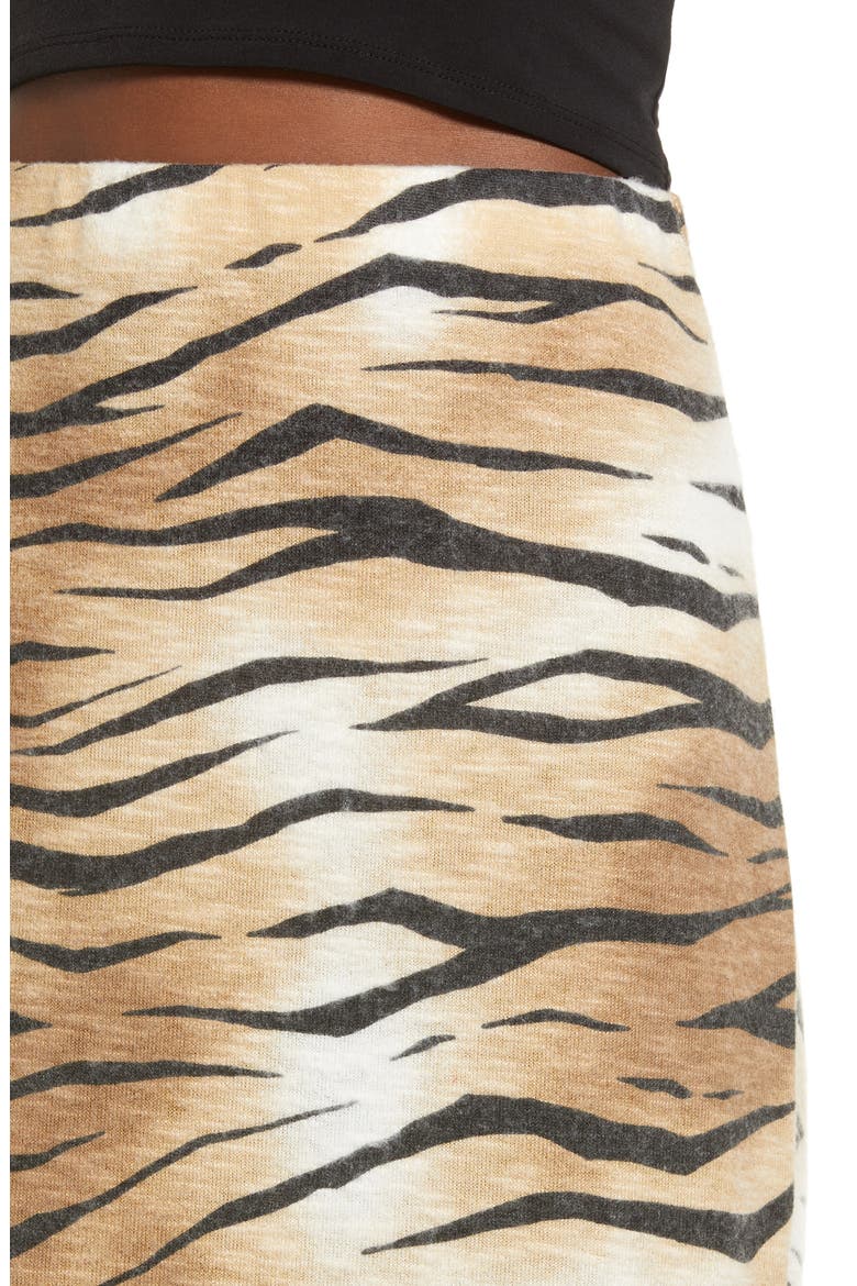 Tiger Stripe Midi Skirt, Alternate, color, TAN TIGER STRIPE