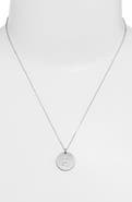 Nashelle Sterling Silver Initial Disc Necklace