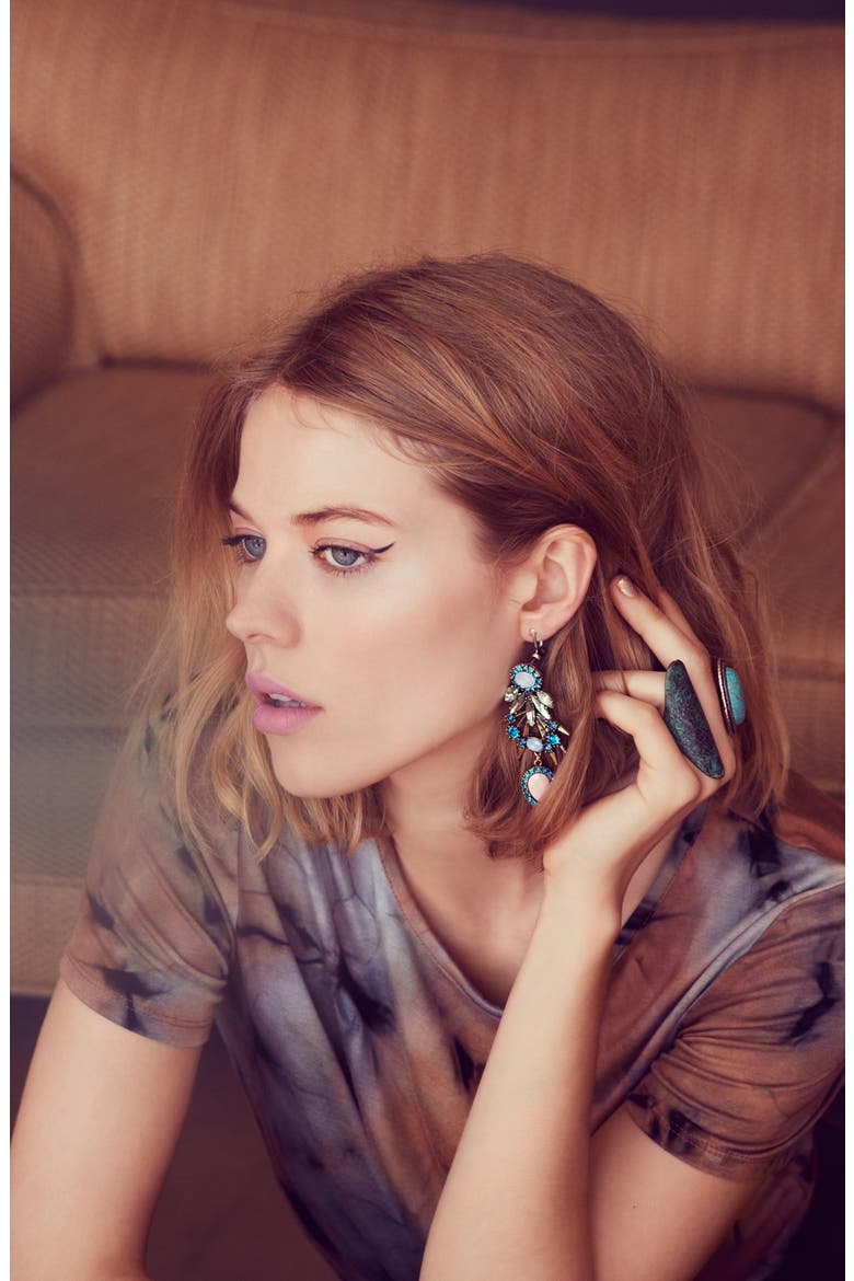 Oval Reconstituted Turquoise Ring, Alternate, color, TURQUOISE