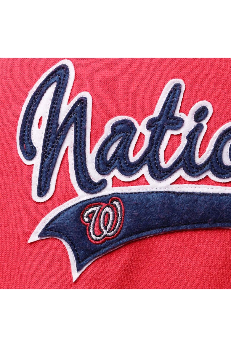Women's Soft as a Grape Red Washington Nationals Plus Size Side Split Pullover Hoodie, Alternate, color, Red
