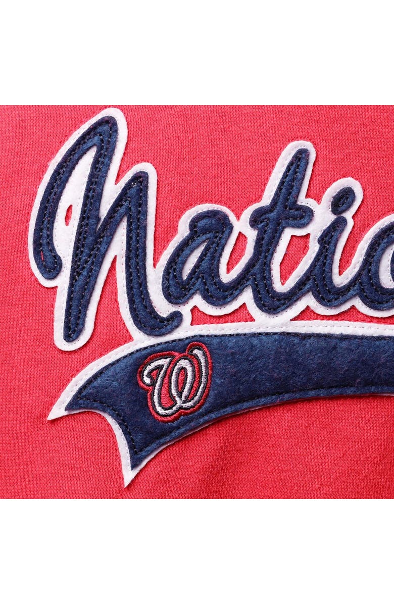 SOFT AS A GRAPE Women's Soft as a Grape Red Washington Nationals Plus Size Side Split Pullover Hoodie, Alternate, color, Red