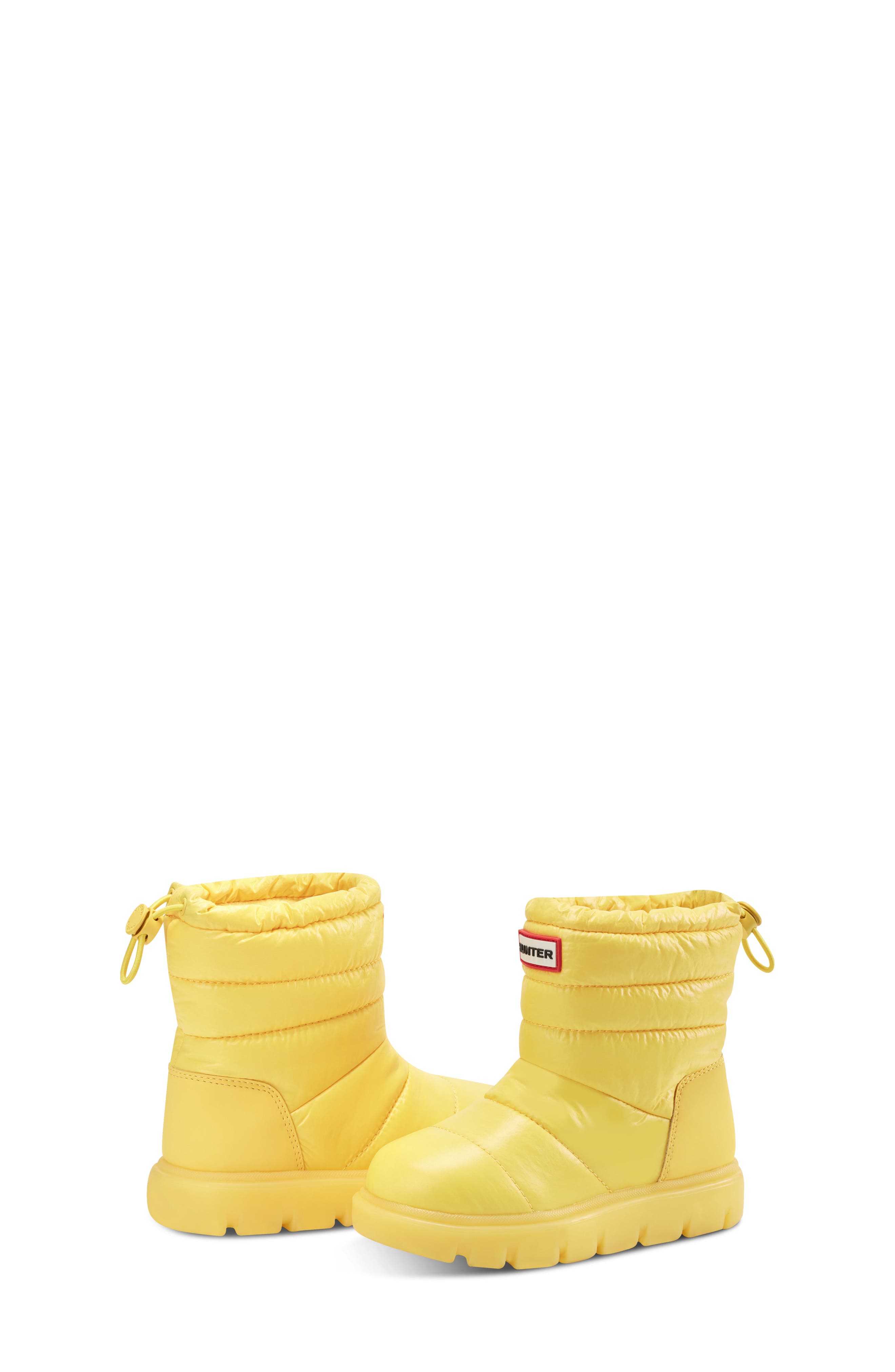 Hunter Kids' Cuddle Lug Sole Insulated Waterproof Snow Boot, Alternate, color, Yellow