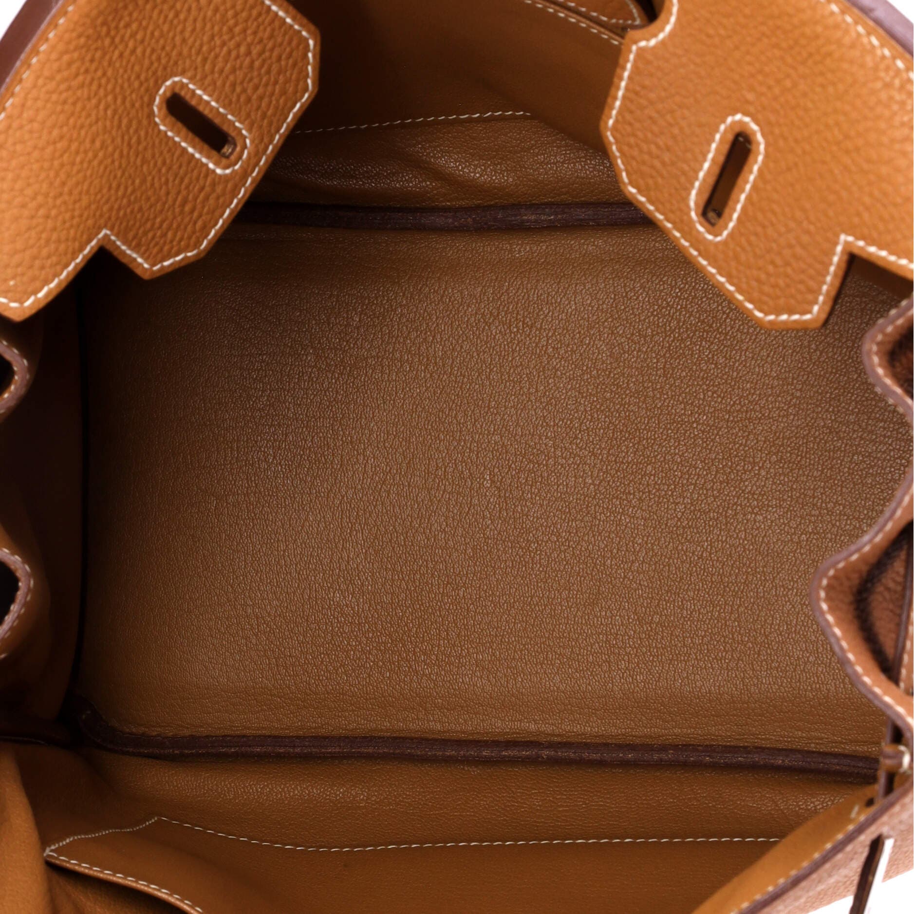 Birkin Handbag Brown Togo with Palladium Hardware 30, Alternate, color, Gold