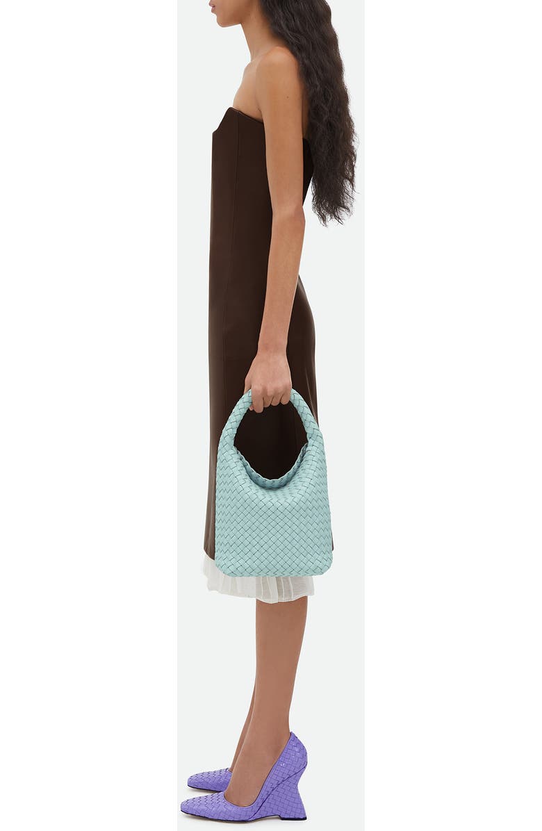 Bottega Veneta Cabat Intrecciato Leather Top Handle Bag, Alternate, color, 3902 Teal Washed-Gold