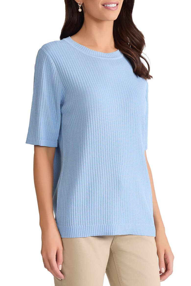 Sutton Rib Sweater, Alternate, color, CHINTZ BLUE