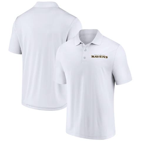 Men's Fanatics  White Baltimore Ravens Lockup Polo