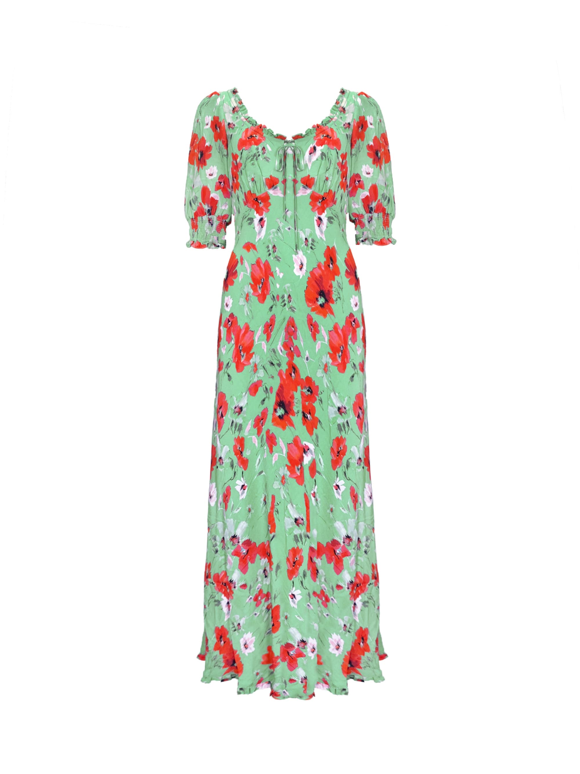 Poppy Print Tie Front Dress - image 2