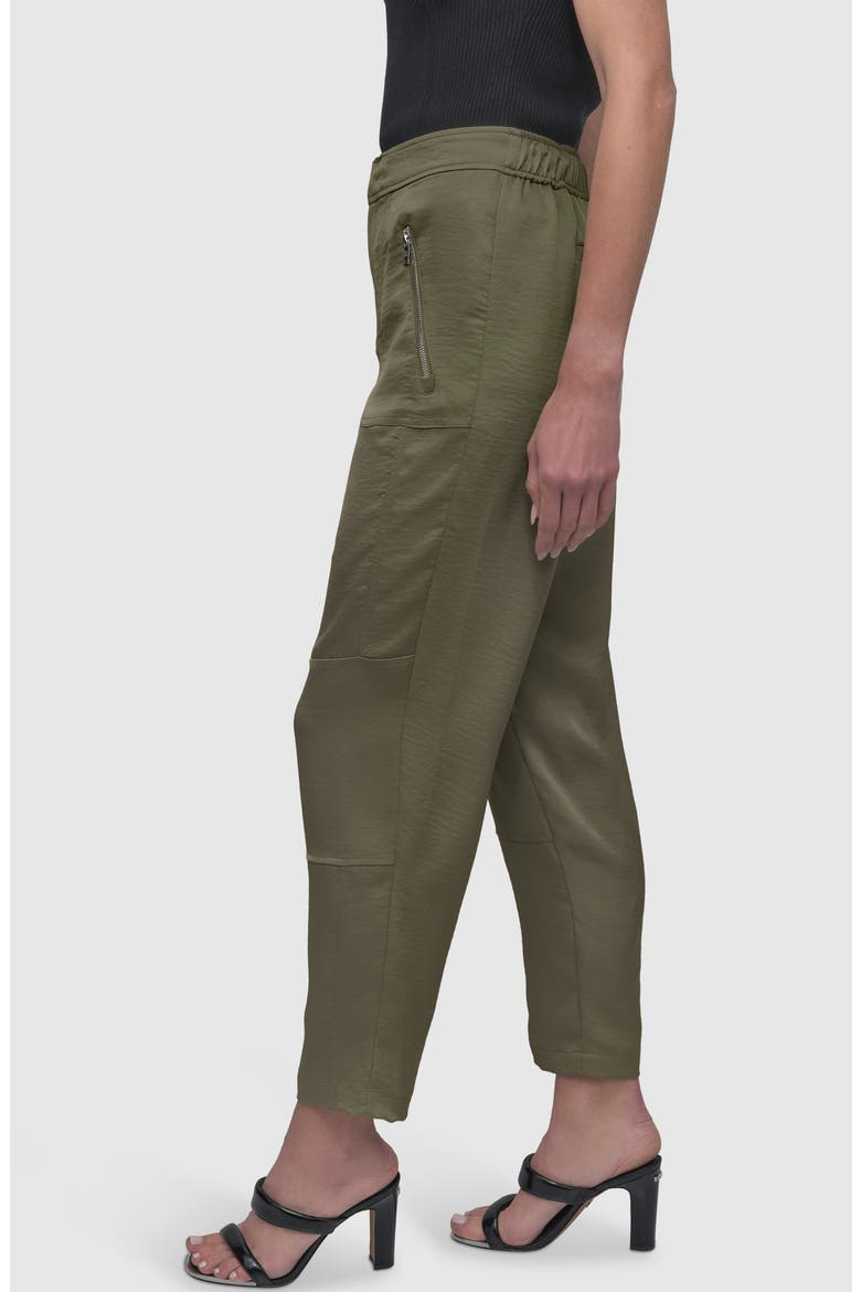 Zip Pocket Satin Pants, Alternate, color, UTILITY GR