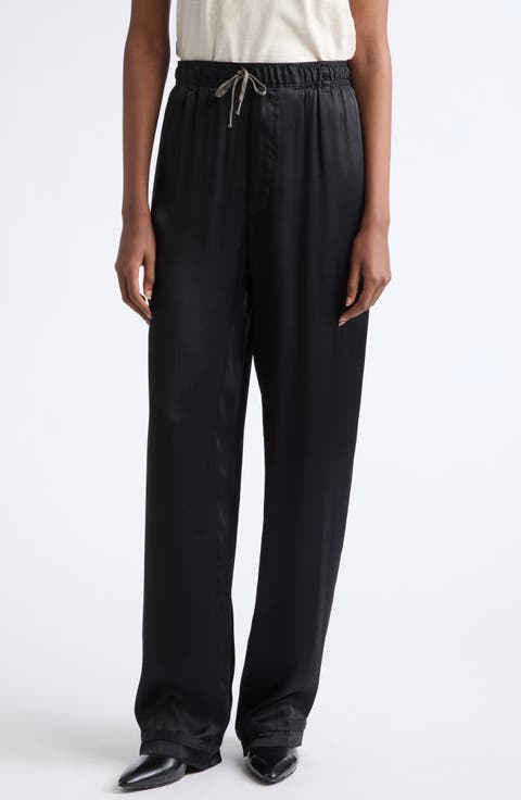 Satin Drawstring Pants
