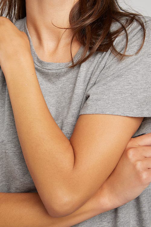 Negative Underwear Uniform Crew Tee In Heather Grey