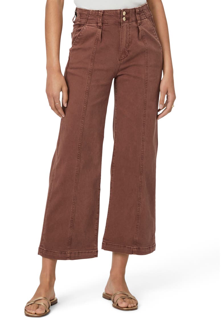 Brooklyn High Waist Crop Wide Leg Jeans, Main, color, VTG BRUNET