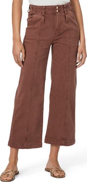 PAIGE Brooklyn High Waist Crop Wide Leg Jeans