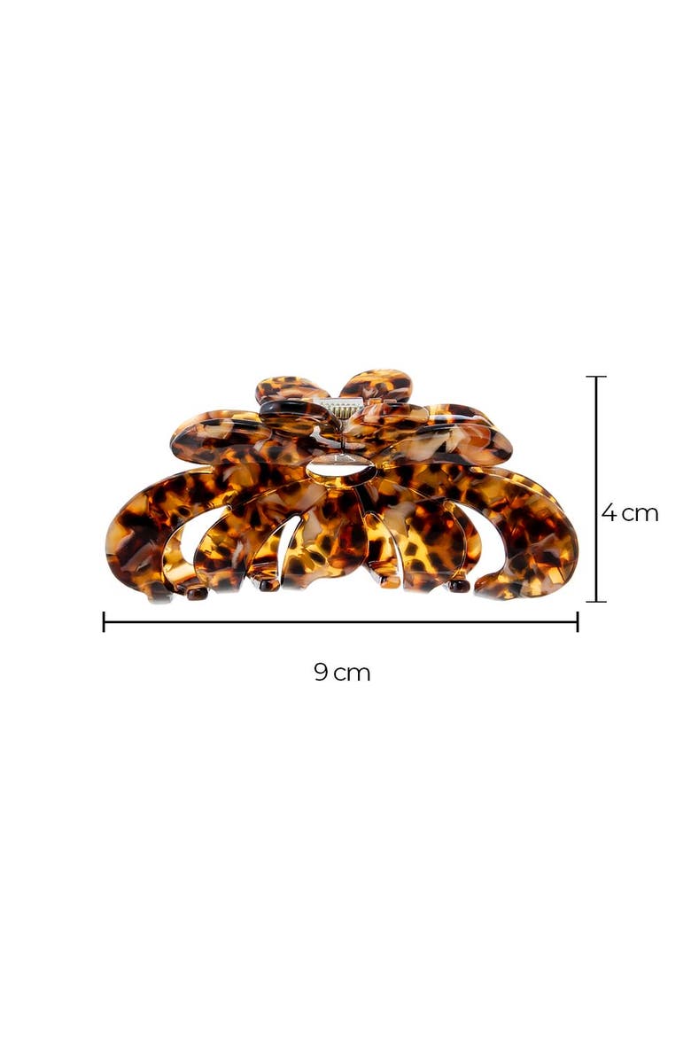 BY ADINA EDEN Large Ruffle Classic Hair Claw Clip, Alternate, color, Brown