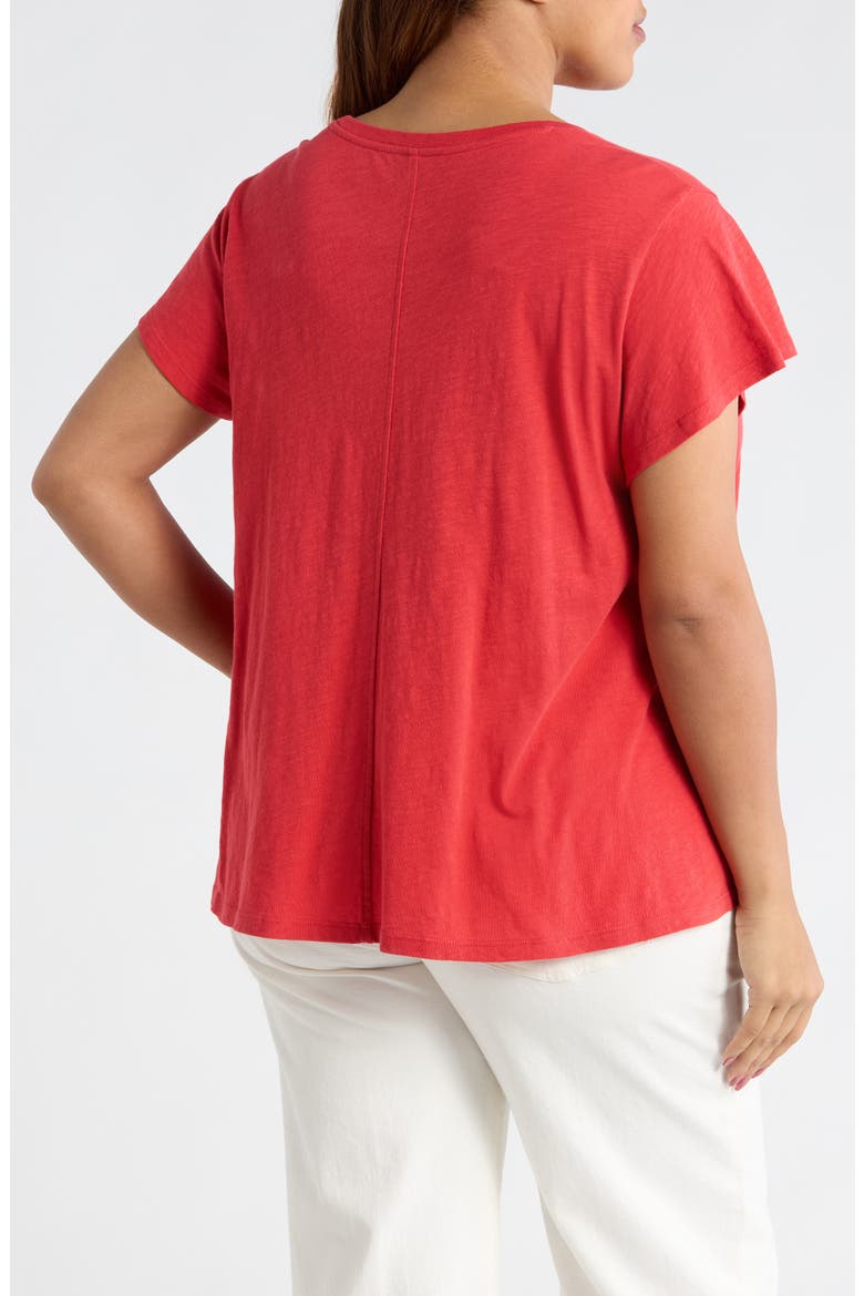 Crewneck Organic Cotton T-Shirt, Alternate, color, GRENADINE