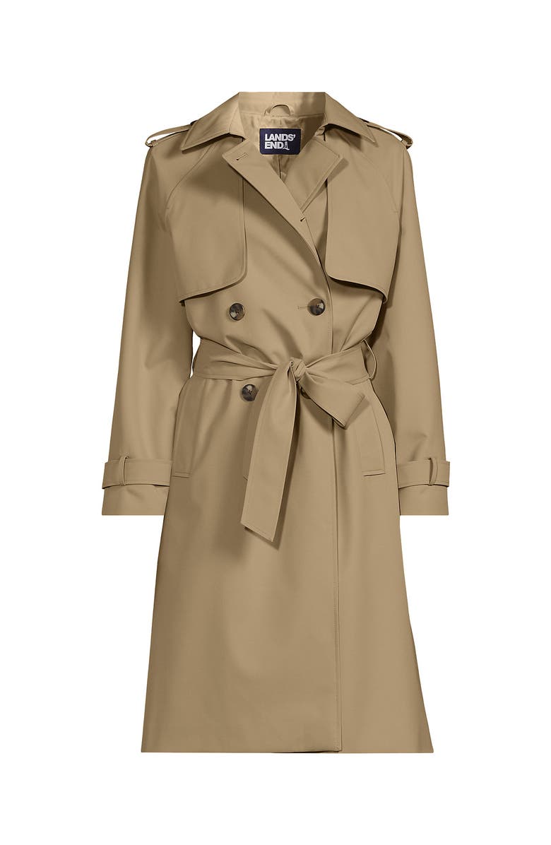 Lands' End Squall Waterproof Modern Trench Coat, Alternate, color, Desert Tan