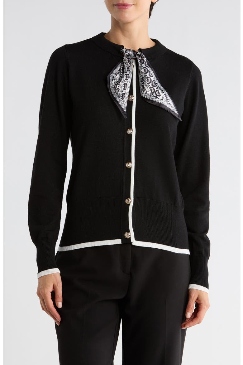 Nora Scarf Cardigan, Main, color, BLACK