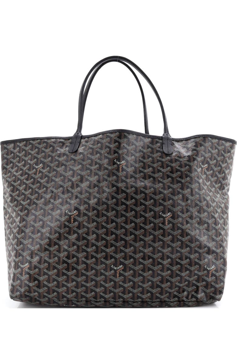 Pre-Owned Goyard Saint Louis Tote Coated Canvas GM, Main, color, Black