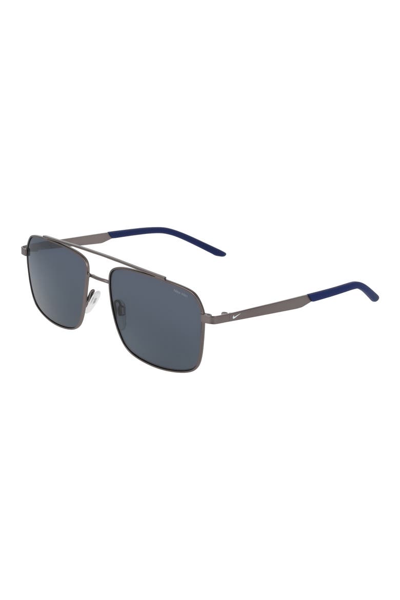 Traveler Strike 58mm Rectangular Sunglasses, Alternate, color, SATIN GUNMETAL / GREY