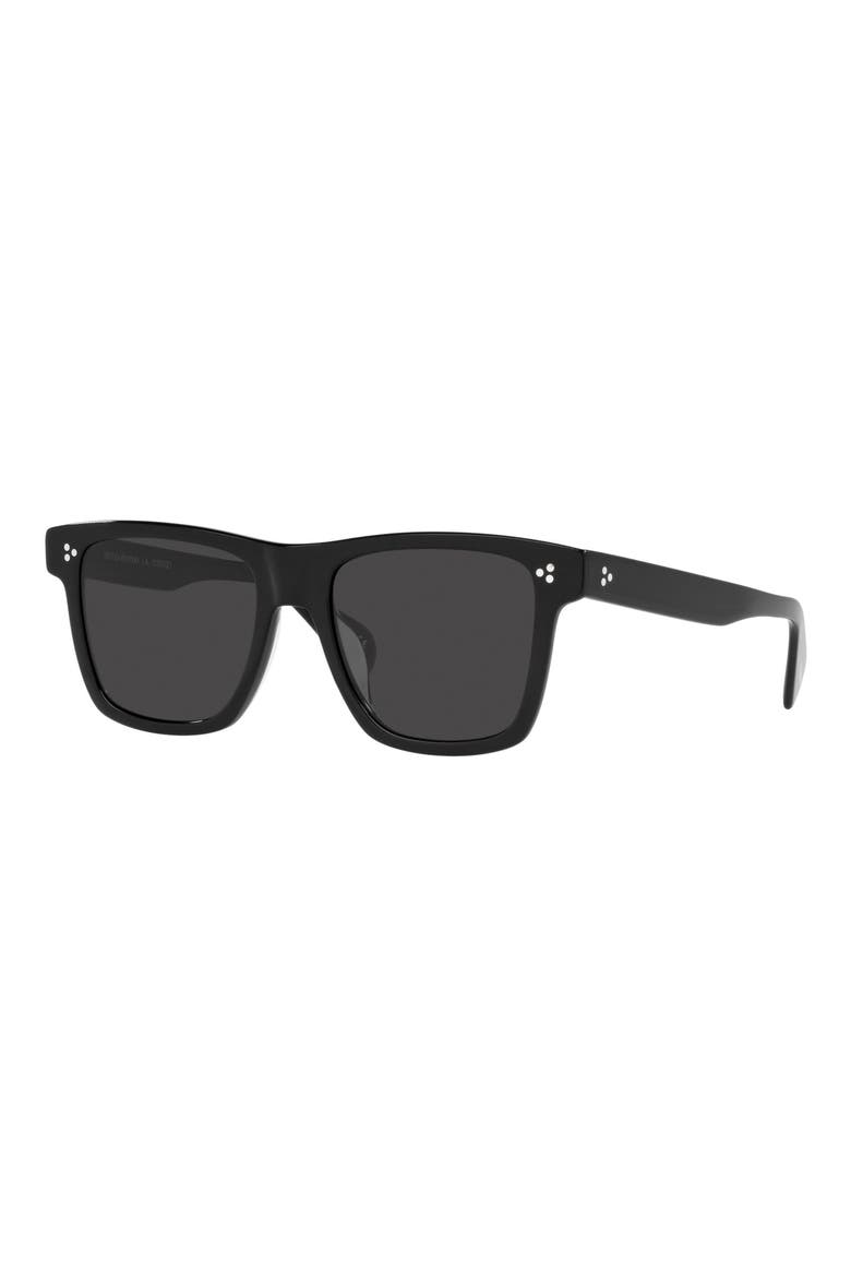 Casian 54mm Rectangular Sunglasses, Alternate, color, BLACK/ GREY