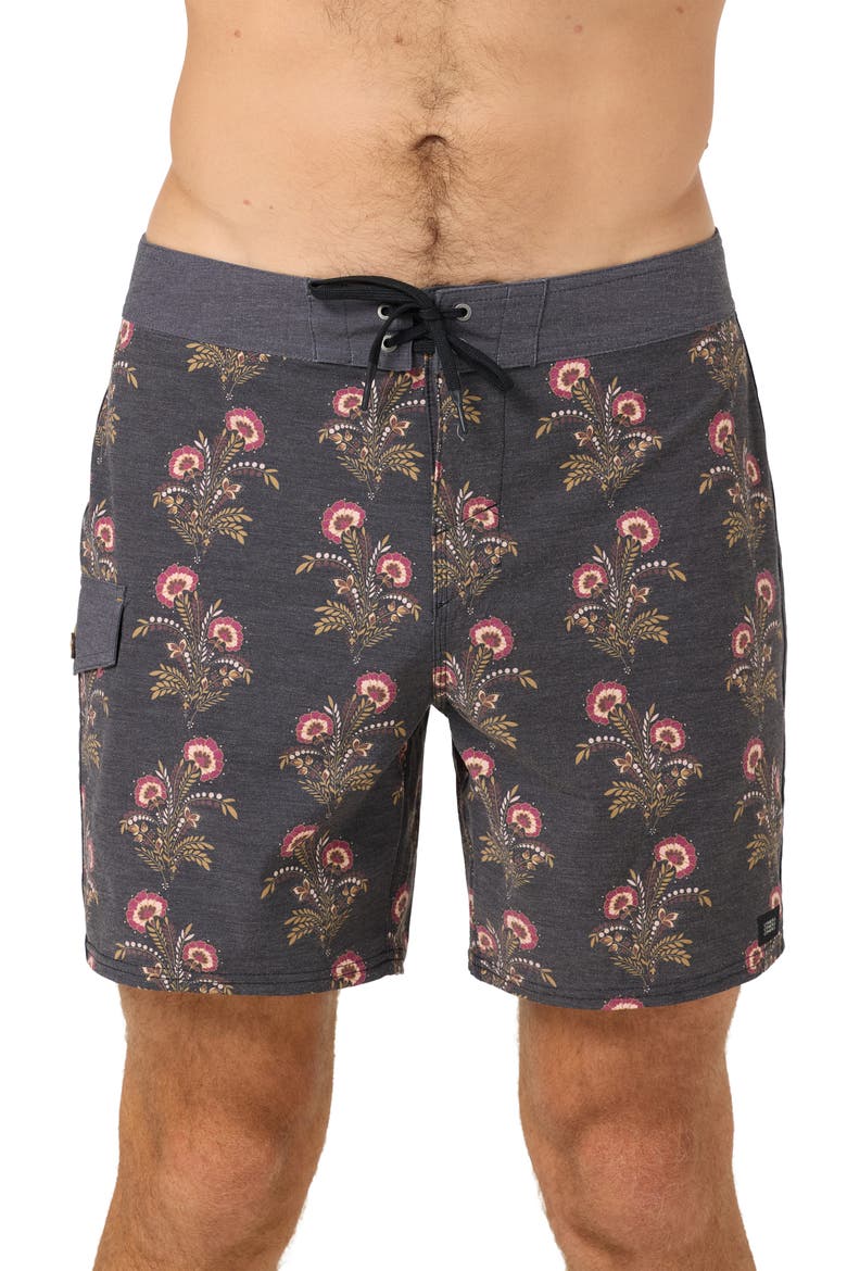 Lineup 18 Board Shorts, Main, color, BLACK