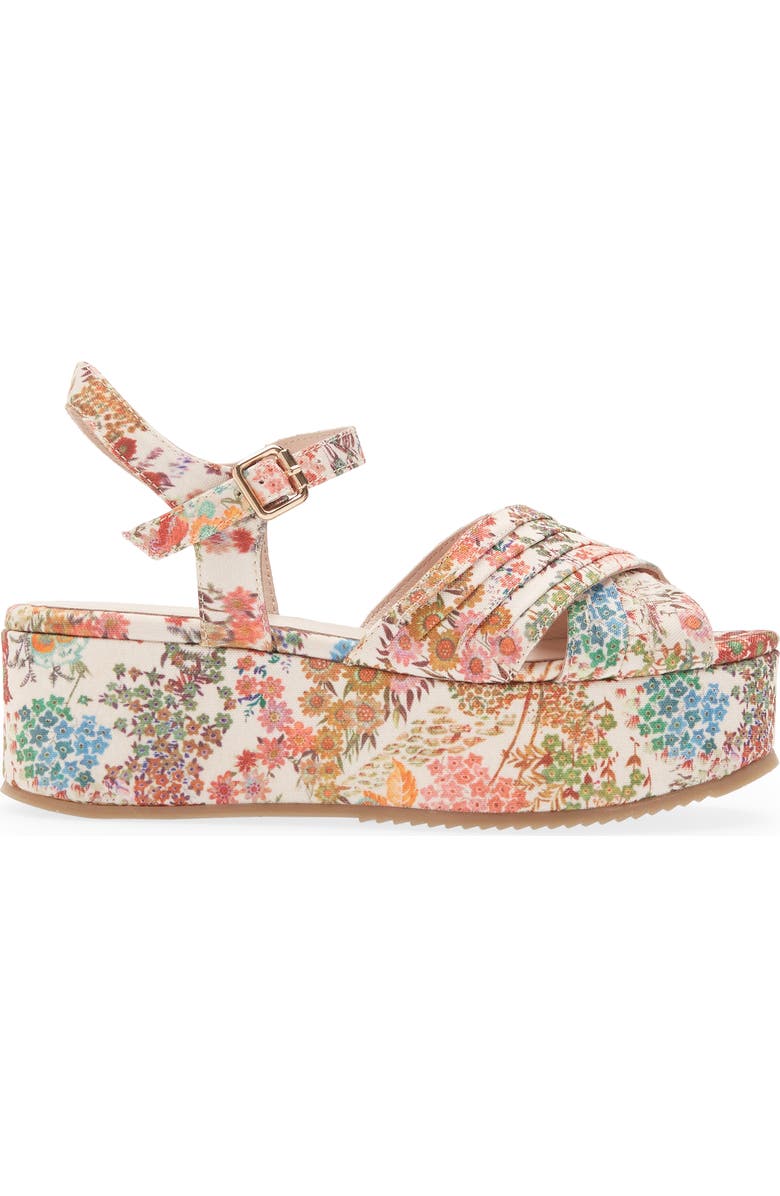 Ted Baker London Ameelah Sunburnt Retro Floral Platform Sandal, Alternate, color,
