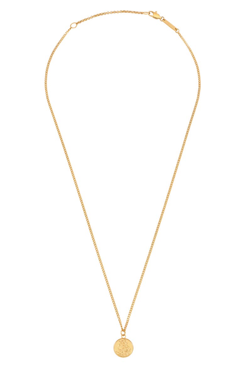 St. Christopher Pendant Necklace, Alternate, color, GOLD