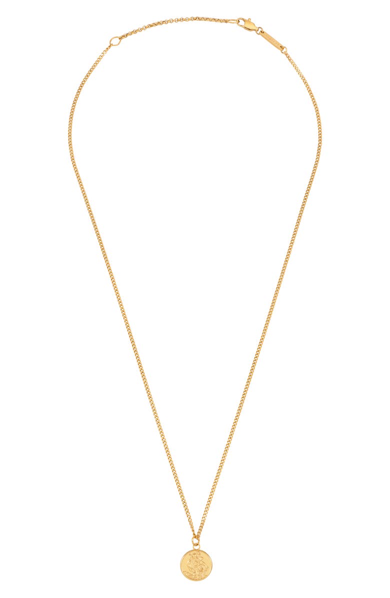 Estella Bartlett St. Christopher Pendant Necklace, Alternate, color, Gold