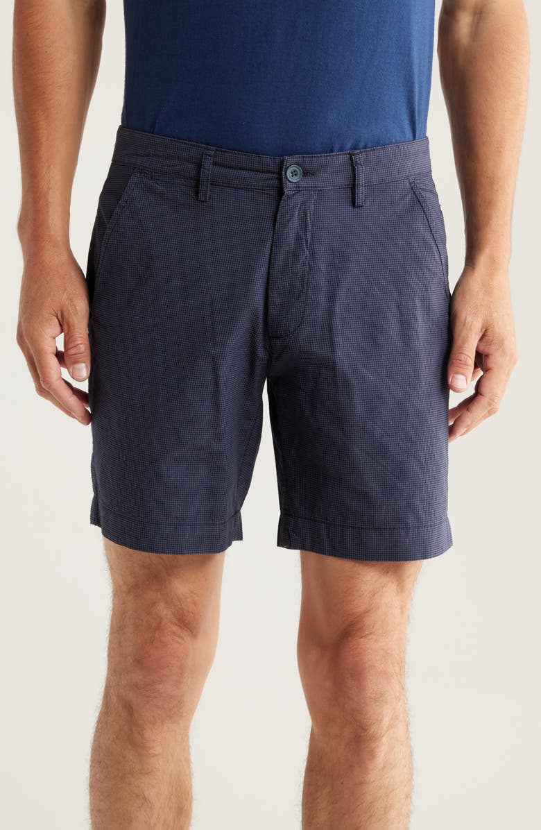 Slate & Stone Microcheck Cotton Shorts, Main, color,