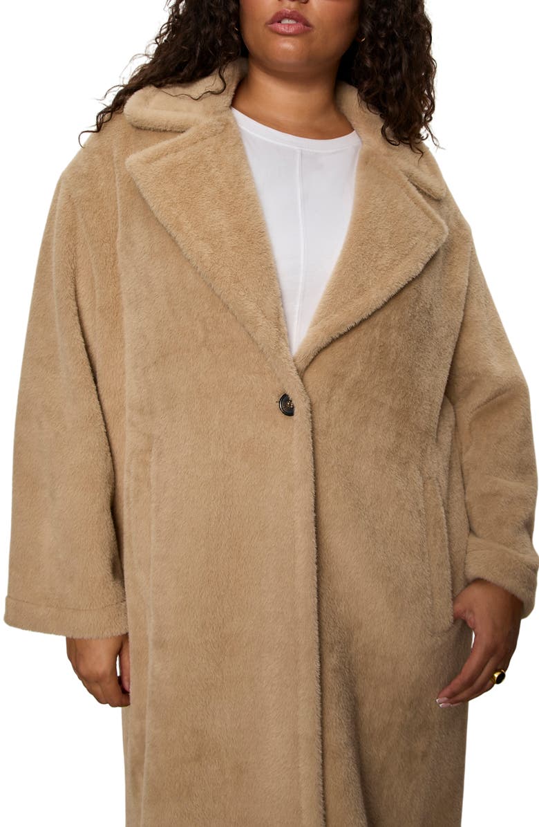 Sanctuary Live In Faux Fur Coat, Alternate, color, Warm Camel Beige