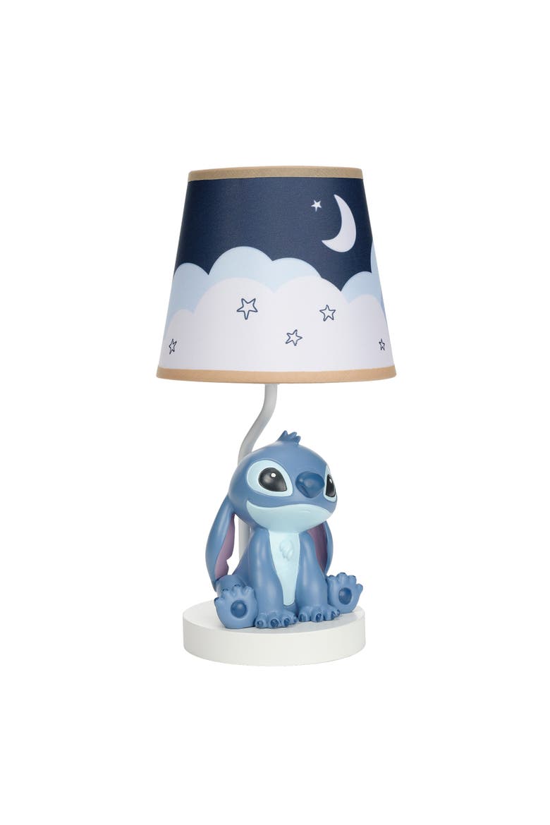 Disney Stitch Hand-Painted 3D Sculpted Nursery Lamp and Shade, Alternate, color, Blue