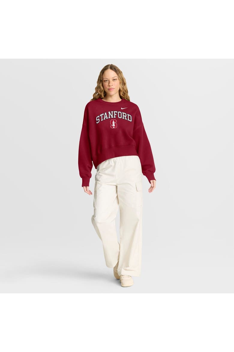 Women's Nike Cardinal Stanford Cardinal Oversized Phoenix Arch Pullover Sweatshirt, Alternate, color, Cardinal