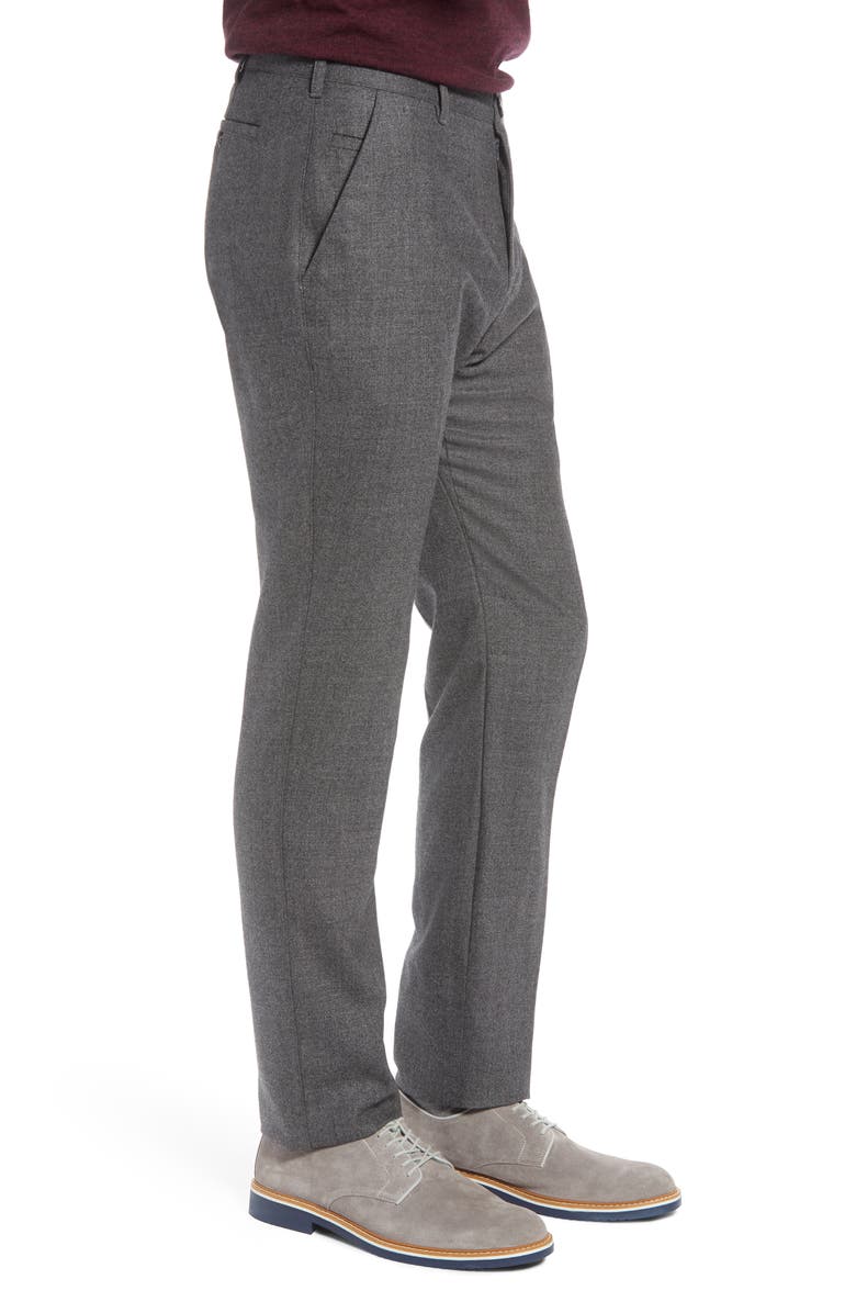 1901 Flat Front Mélange Wool Extra Trim Fit Trousers, Alternate, color,