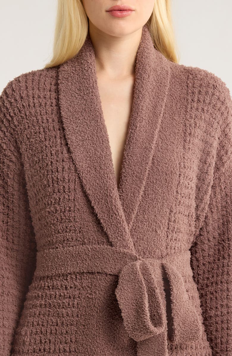 Eberjey Bouclè Waffle Knit Robe, Alternate, color, Deep Taupe
