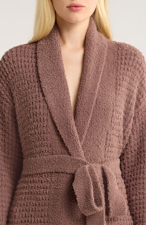 Eberjey Bouclè Waffle Knit Robe In Brown