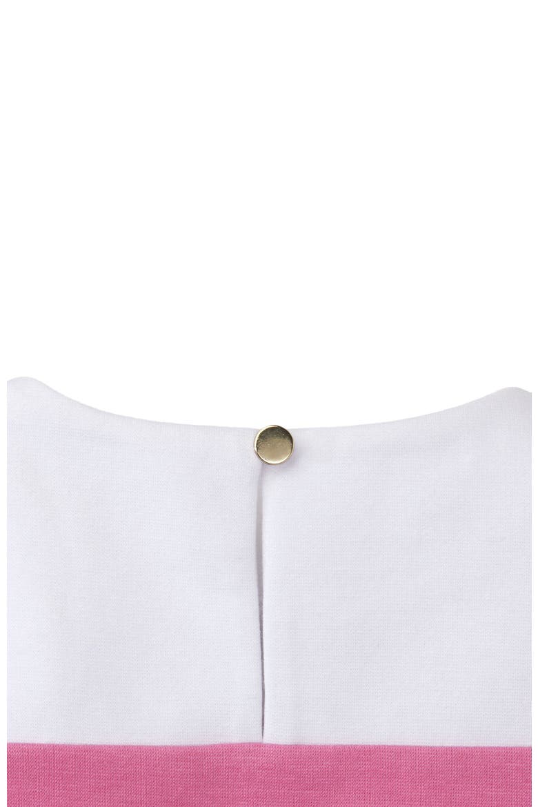 Baby Girls' A-Line Ponte Knit Dress, Infant, Alternate, color, Pink and White Block