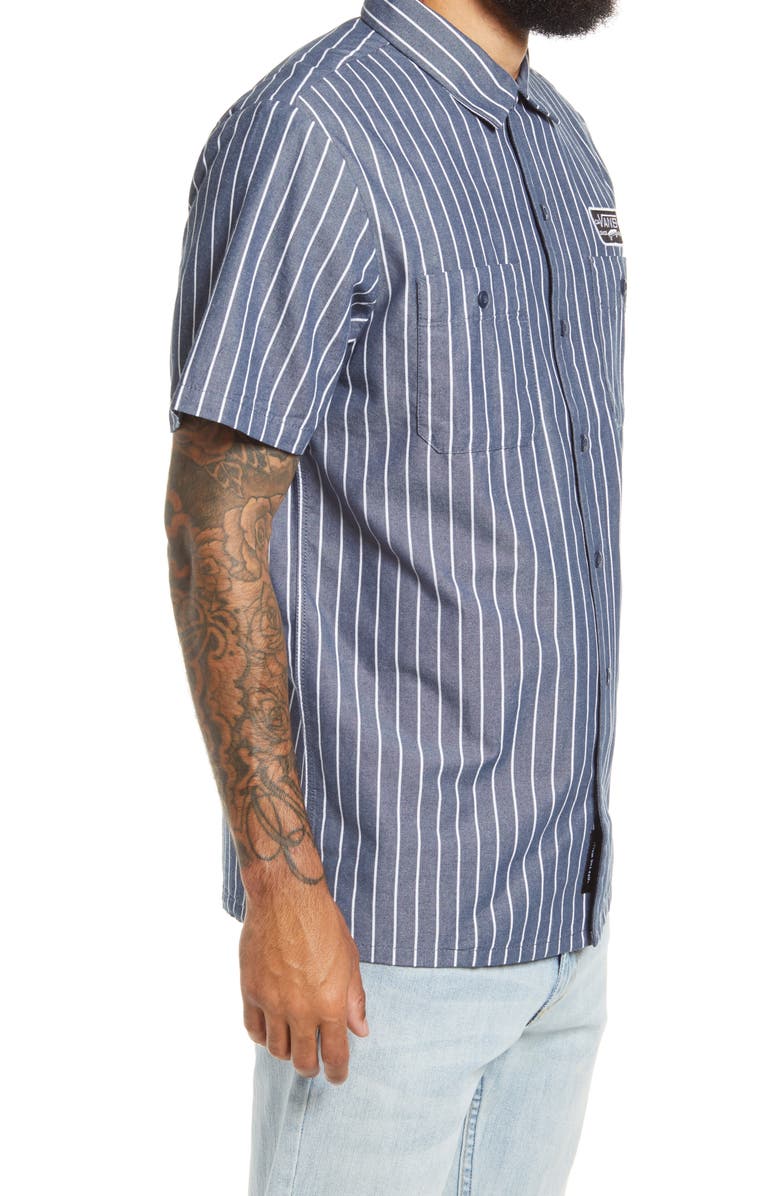 Vans Coleman Stripe Short Sleeve Button-Up Shirt, Alternate, color,